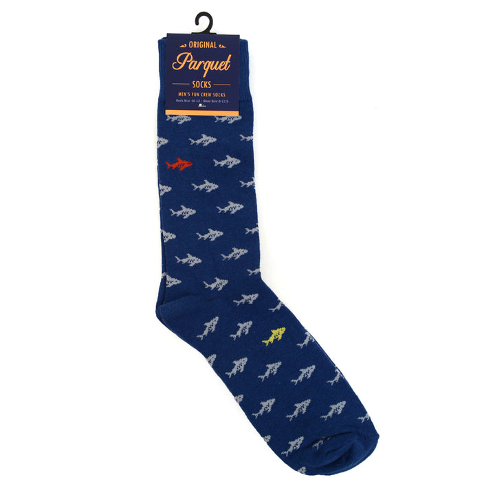 Mens Blue Shark Novelty Socks Fun Crazy Socks Sharks Gifts Image 4