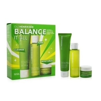 Ole Henriksen Balance It All Oil Control and Pore-Refining Set: Cleanser 60ml + Toner 65ml + Moisturizer 15ml 3pcs Image 2