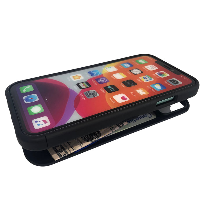 All in case - iPhone 12/12 Pro Wallet Storage Case - Card Holder - with Mirror and Attachable Strap Image 3