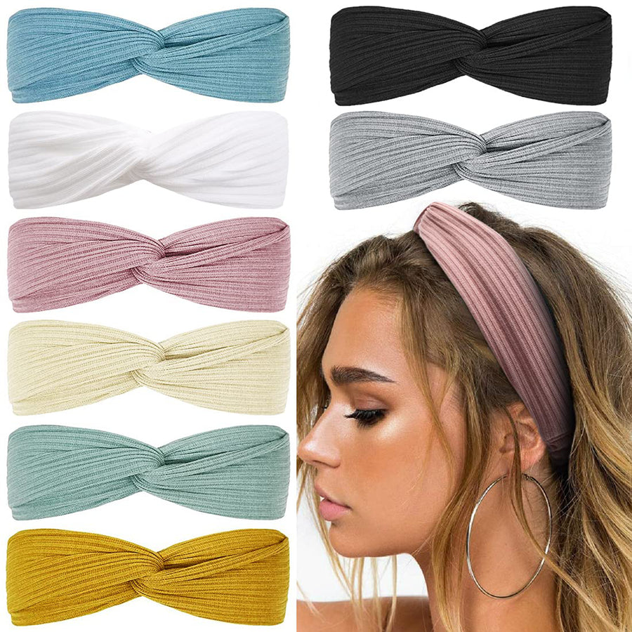 Huachi Headbands for Women Twist Knotted Boho Stretchy Hair Bands Spring Into Summer Image 1