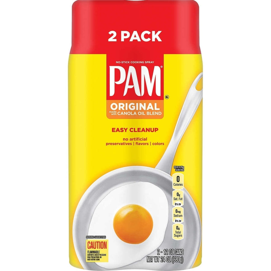 Pam Original Non-Stick Cooking Spray12 Ounce (Pack of 2) Image 1