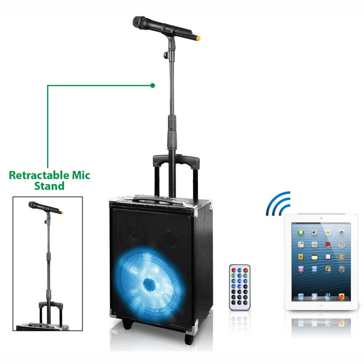 Technical Pro 800W Bluetooth Speaker Retractable Mic Stand Wireless Microphone Image 4