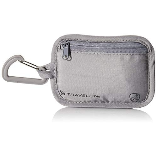Travelon RFID Blocking Clip Stash Pouch, Gray, One Size ONE SIZE Grey Image 1