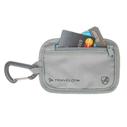 Travelon RFID Blocking Clip Stash Pouch, Gray, One Size ONE SIZE Grey Image 2