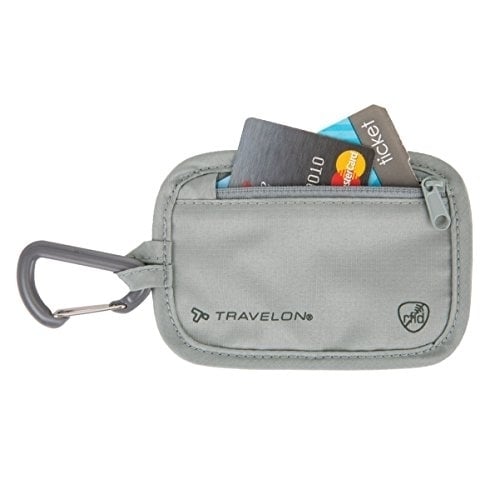 Travelon RFID Blocking Stash Pouch Gray Model 13368-510 One Size Nylon Wallet Image 4