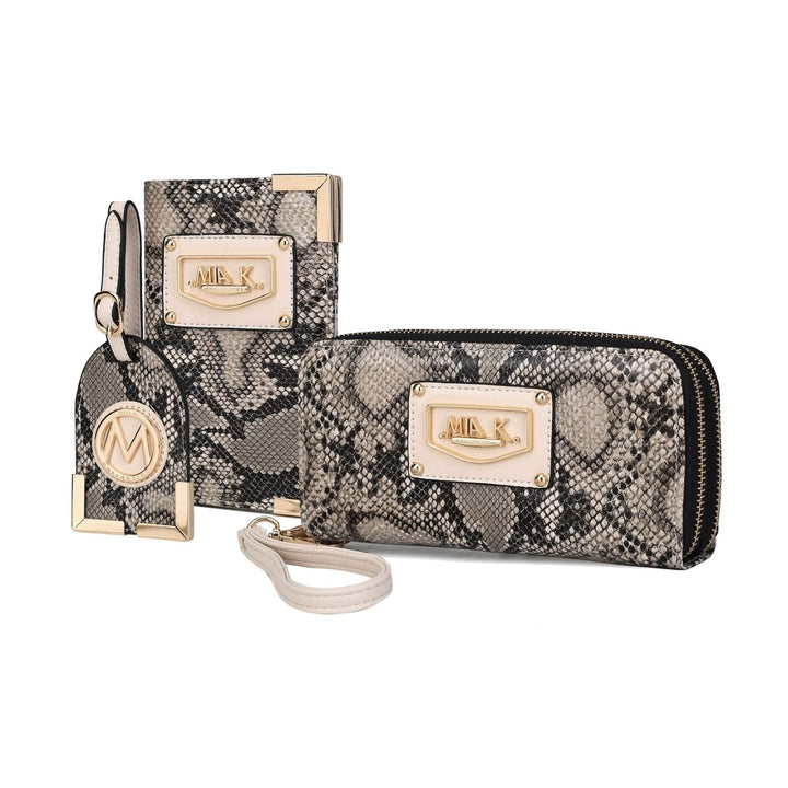 Darla Snake Travel Gift Set Multi-Functional Handbag by Mia K 3 pieces Image 2