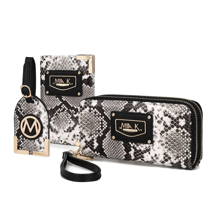 Darla Snake Travel Gift Set Multi-Functional Handbag by Mia K 3 pieces Image 3