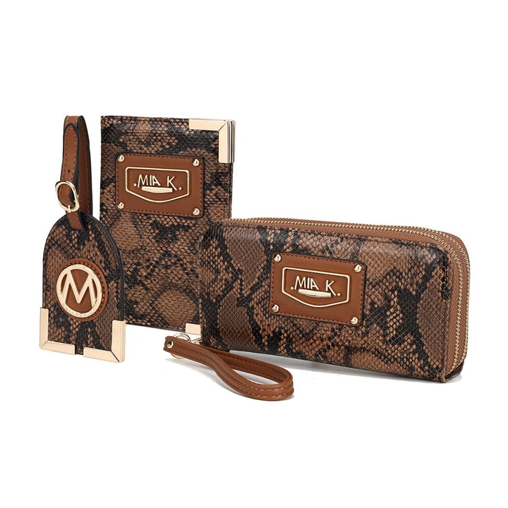 Darla Snake Travel Gift Set Multi-Functional Handbag by Mia K 3 pieces Image 4