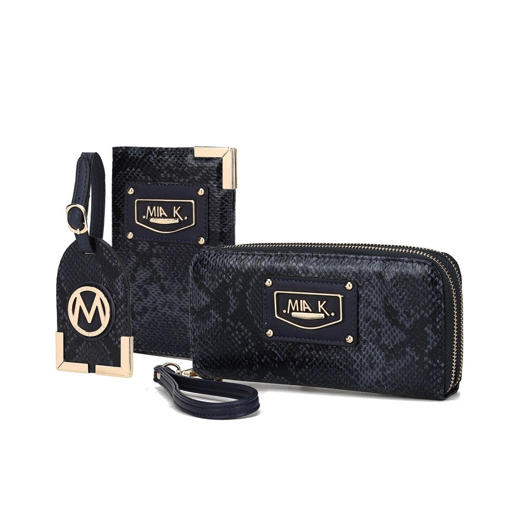 Darla Snake Travel Gift Set Multi-Functional Handbag by Mia K 3 pieces Image 8