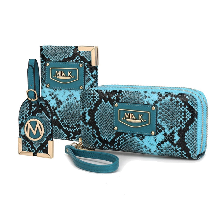 Darla Snake Travel Gift Set Multi-Functional Handbag by Mia K 3 pieces Image 10