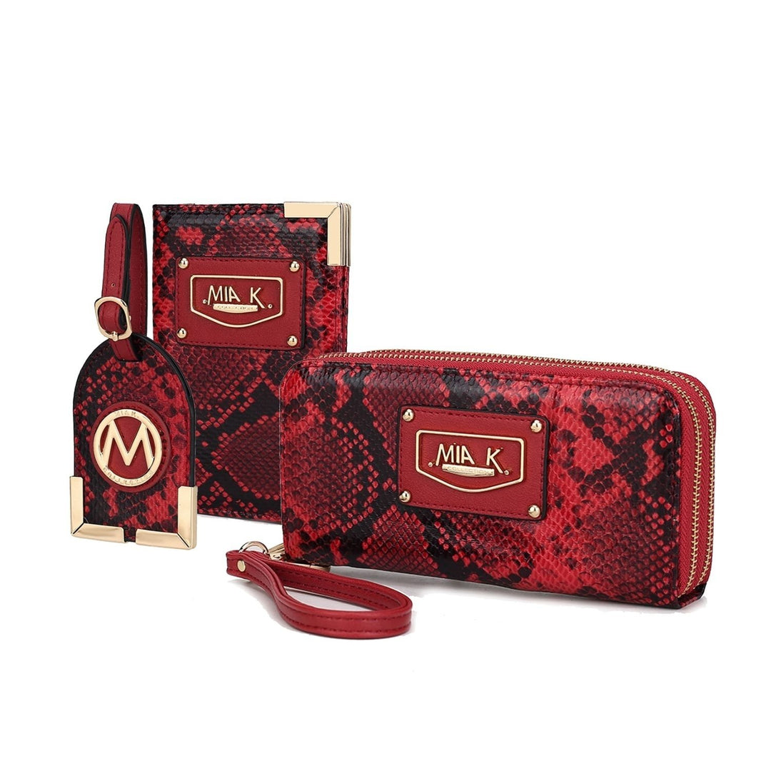 Darla Snake Travel Gift Set Multi-Functional Handbag by Mia K 3 pieces Image 11