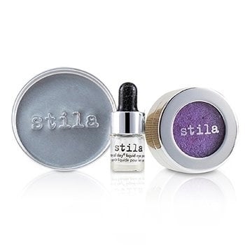 Stila Magnificent Metals Foil Finish Eye Shadow With Mini Stay All Day Liquid Eye Primer - Metallic Violet 2pcs Image 3