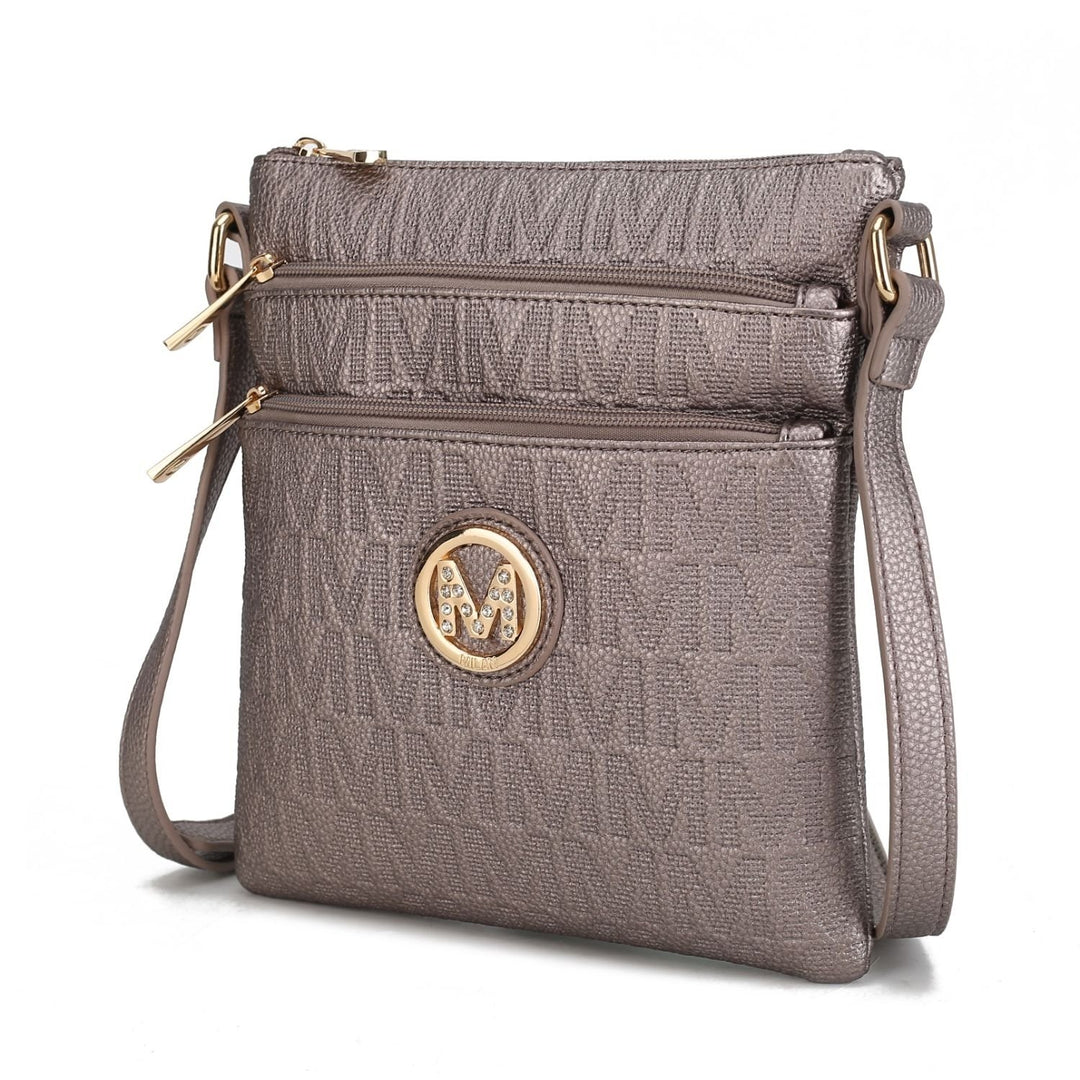 MKF Collection Lennit Embossed Multi-Functional Shoulder Bag M Signature Crossbody Handbag by Mia K. Image 7