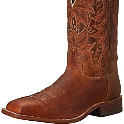 Justin Mens 11" Austin Western Boot Distressed Cognac Full Grain Leather BR735 Image 1