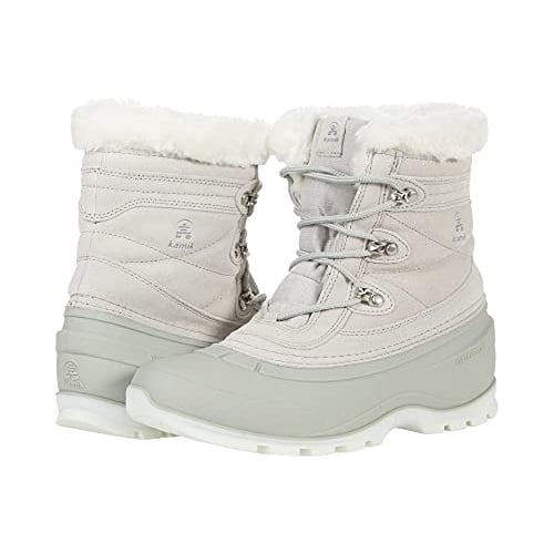 Kamik Snovalley 5 Winter Boots Womens Light Grey Waterproof Size 7 WK2175-LGY Image 4