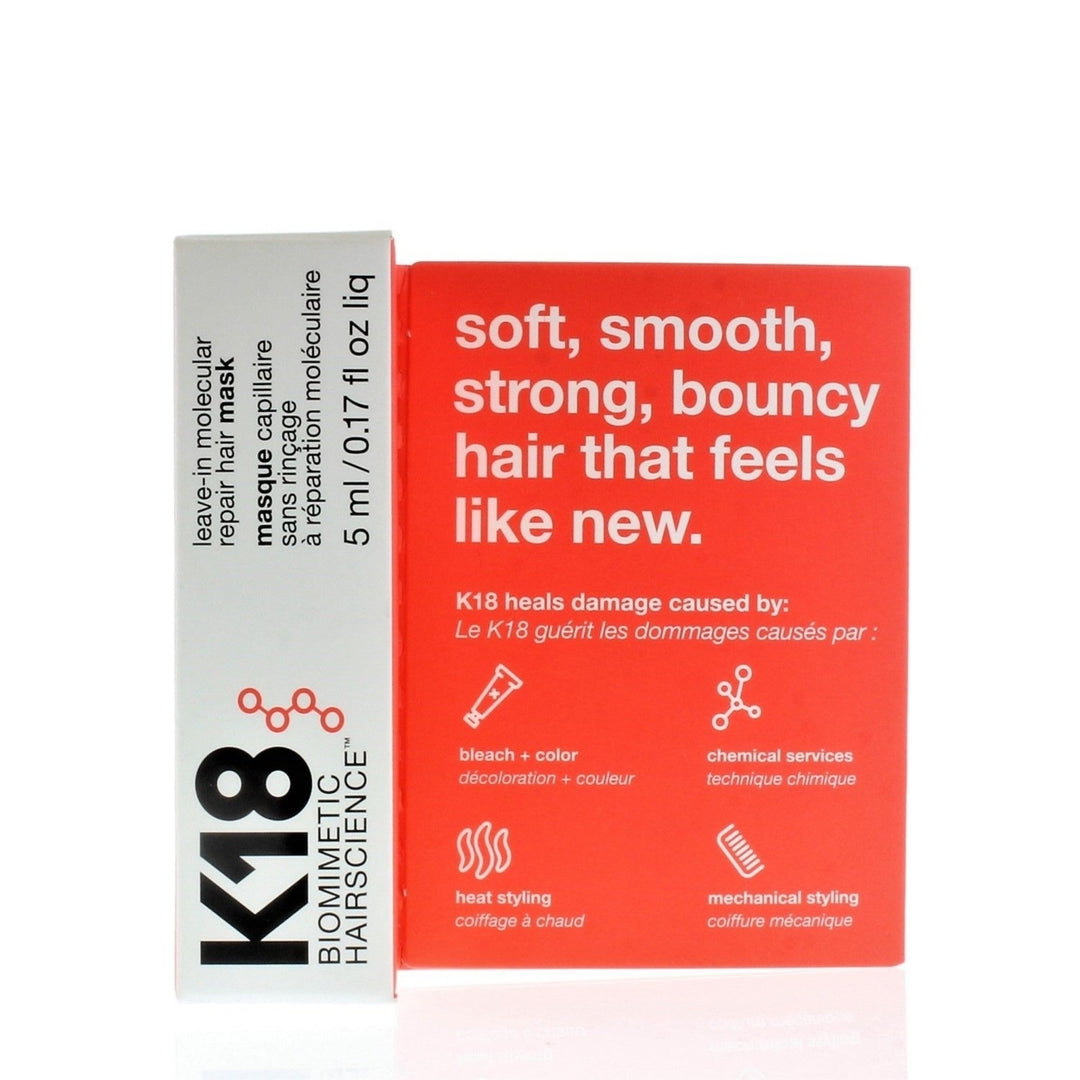 K18 Biomimetic Hairscience Leave-In Molecular Repair Hair Mask 5ml/0.17oz Image 3