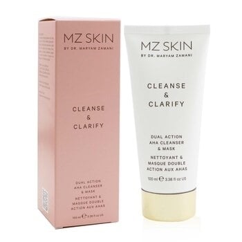 MZ Skin Cleanse and Clarify Dual Action AHA Cleanser and Mask 100ml/3.38oz Image 2