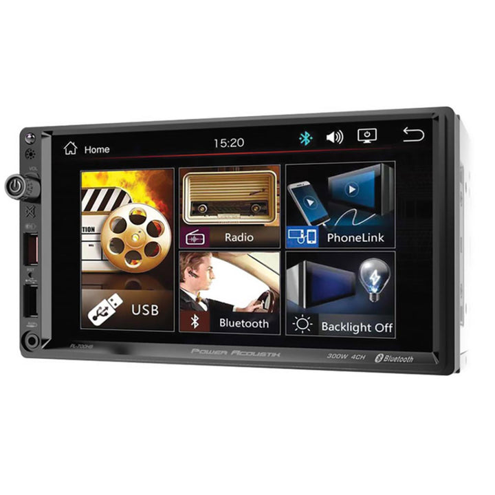 Power Acoustik PL700HB Bluetooth 2 DIN Media Player 7 inch Touchscreen USB Aux Image 3