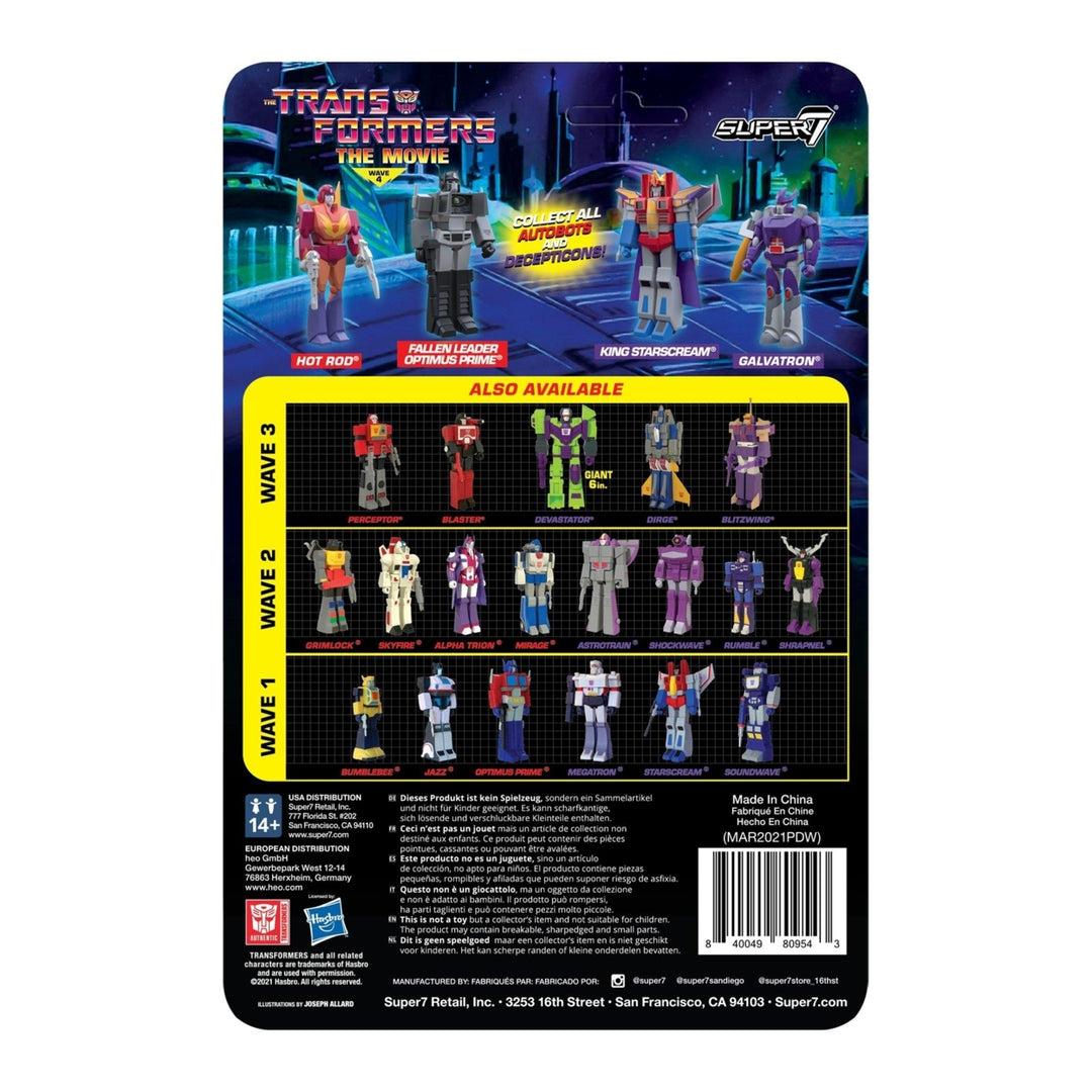 Transformers The Movie King Starscream ReAction Figure Fighter Jet Collectible Super7 Image 3