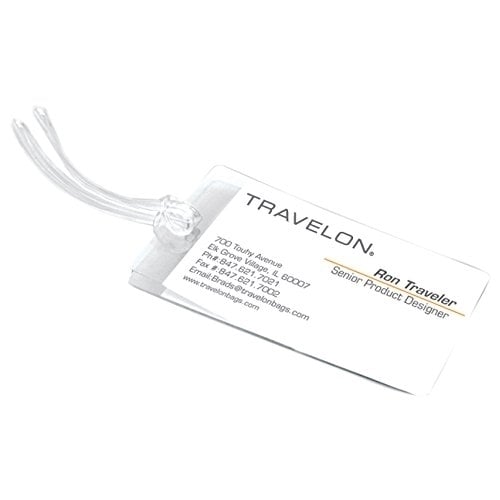 Travelon 3 Self-Laminating Luggage Tags 4.5x2.75 Clear PVC 19330-000 Image 1