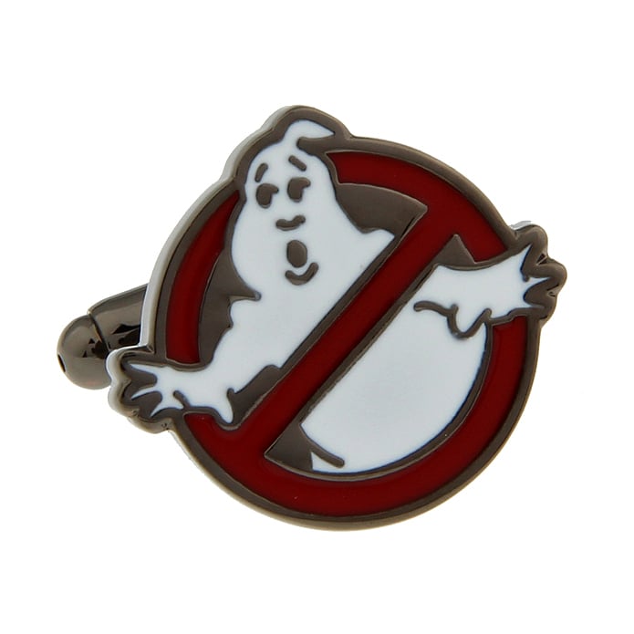 Ghost Buster Cufflinks Red White Grey Enamel Ghost Busters Comic Halloween Cuff Links Gifts for Him Husband Comes with a Image 1