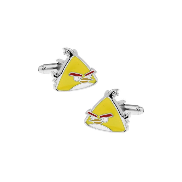 Yellow Bird Cufflinks Fun Video Game Cuff Links Comes with Gift Box Image 1