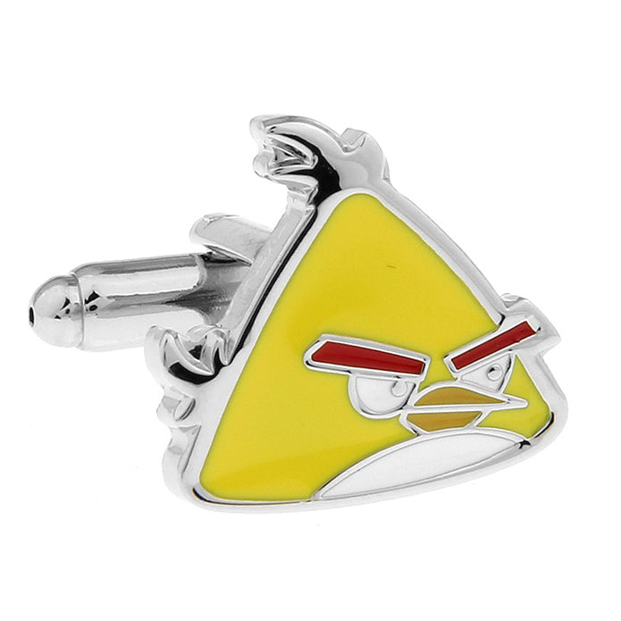 Yellow Bird Cufflinks Fun Video Game Cuff Links Comes with Gift Box Image 3