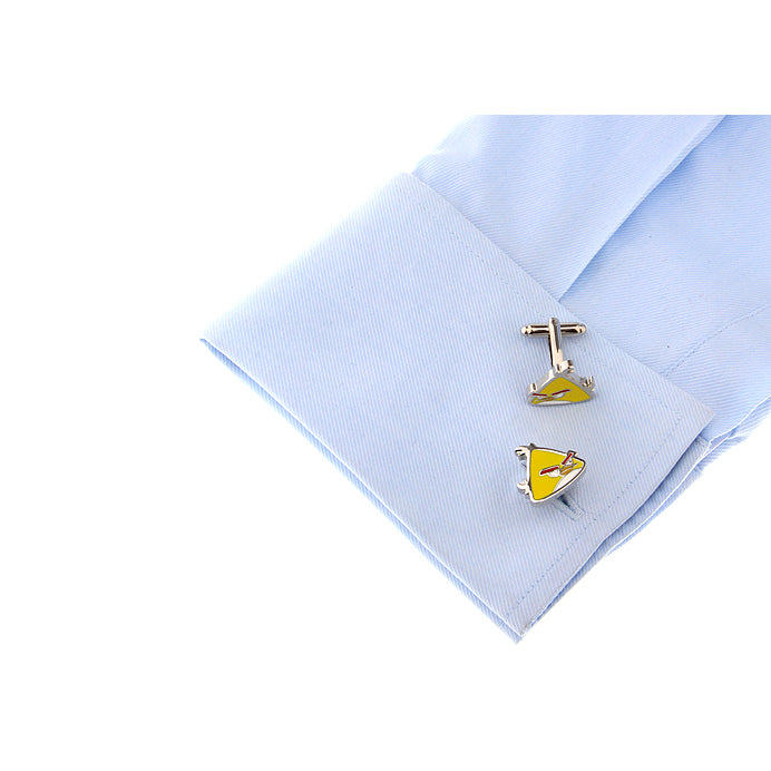 Yellow Bird Cufflinks Fun Video Game Cuff Links Comes with Gift Box Image 4