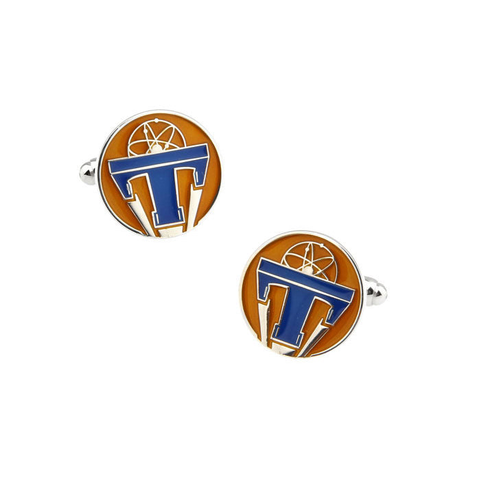 Tomorrowland Cufflinks Silver Enamel Cuff Links Image 1