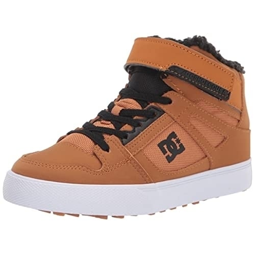 DC Unisex-Child Pure High-top Wnt Ev Youth Skate Shoe BROWN/WHEAT Image 1