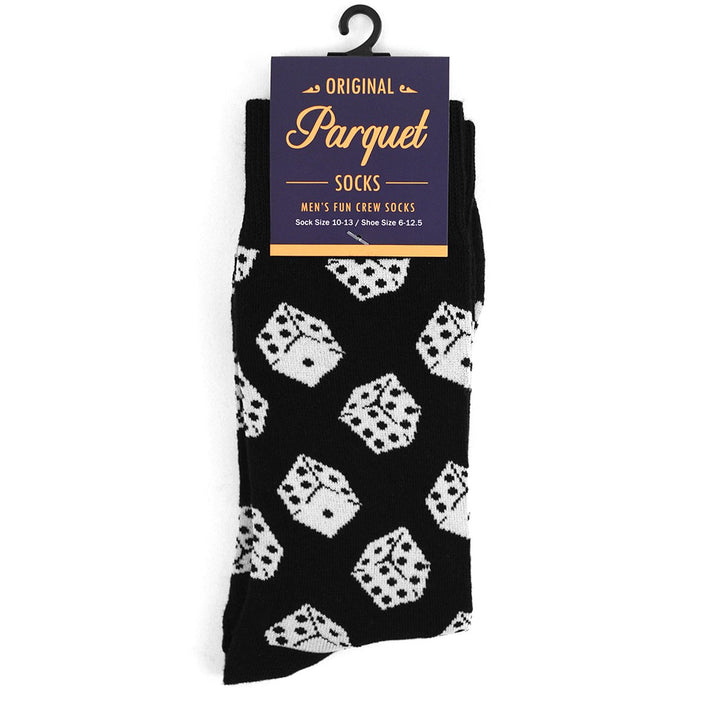 Mens Dice Novelty Socks Black White Dice Image 3