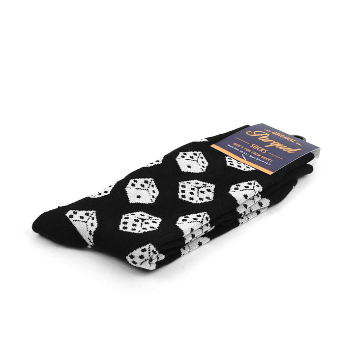 Mens Dice Novelty Socks Black White Dice Image 4