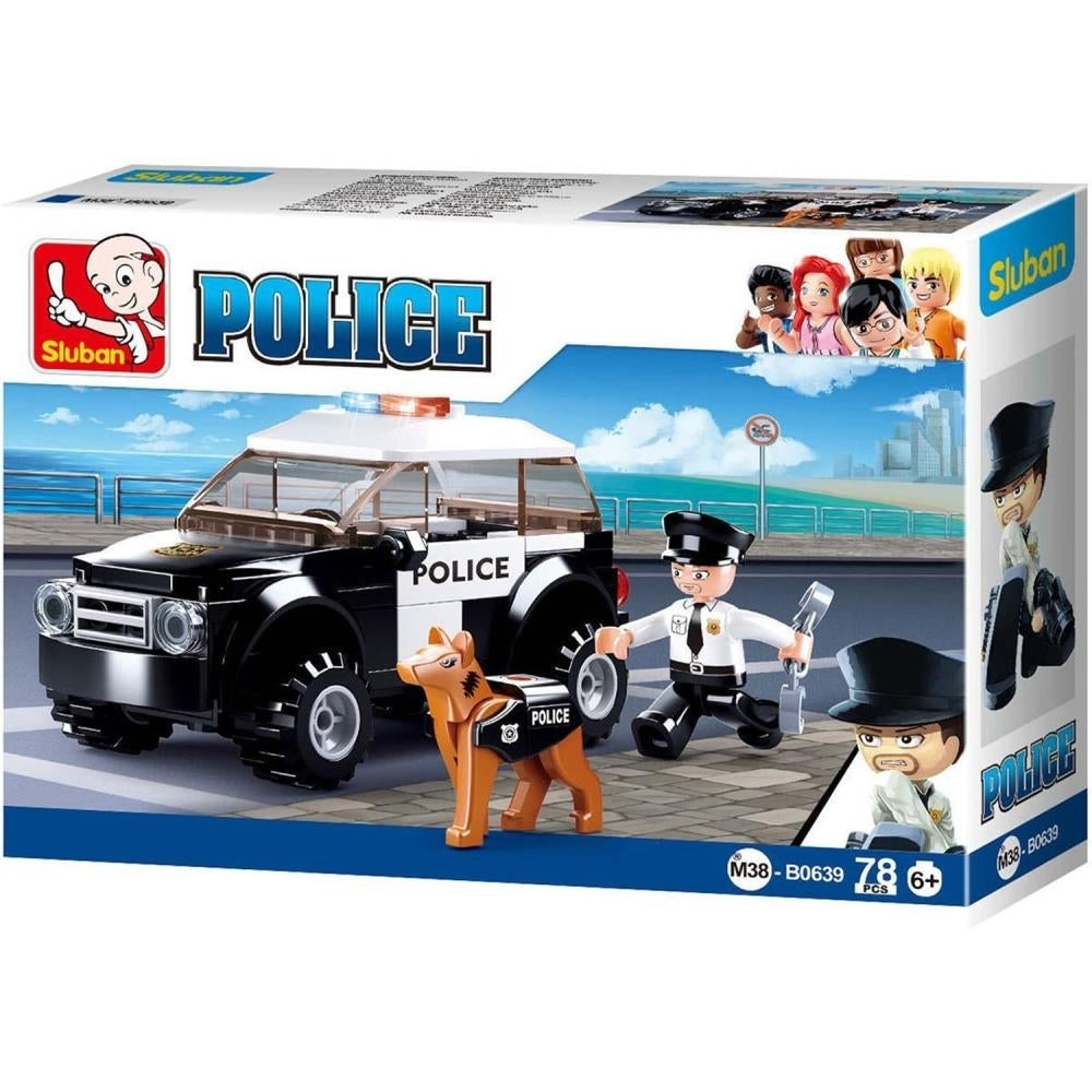 SlubanKids SWAT Police Car Playset Building Blocks Building Toy Set 899 Pcs and Dimple Small Washable Coloring Play Mat Image 4