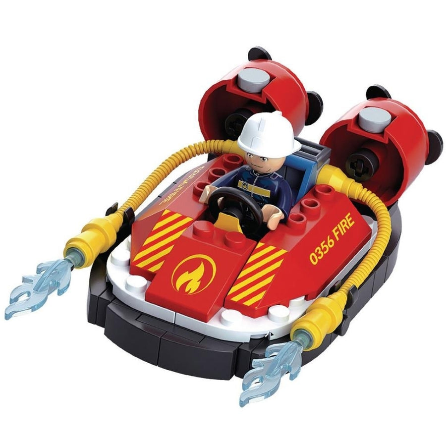 SlubanKids Fire Boat Hoovercraft w/ Water Hose Building Blocks 86 Pcs set Building Toy Fire Boat Image 1