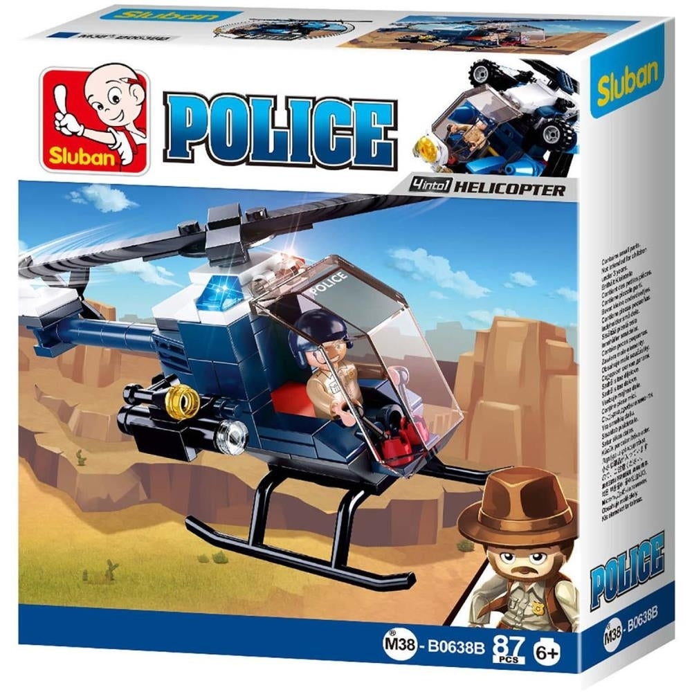 SlubanKids SWAT Police Car Playset Building Blocks Building Toy Set 899 Pcs and Dimple Small Washable Coloring Play Mat Image 6