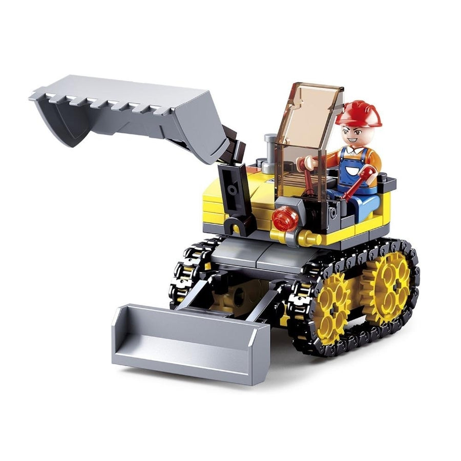 SlubanKids Tractor Excavator Building Blocks 132 Pcs set Building Toy Image 1