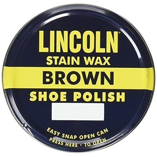 Lincoln Shoe Wax Polish Brown 3 Fl Oz Stain Wax Shoe Polish 2 1/8 oz Pack of 1 Image 1