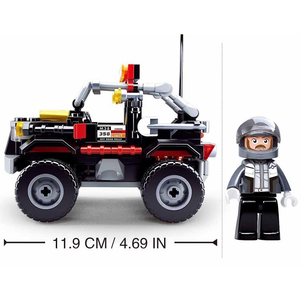 SlubanKids Car Club Black Offroad Vehicle Building Blocks 157 Pcs set Building Toy Image 1