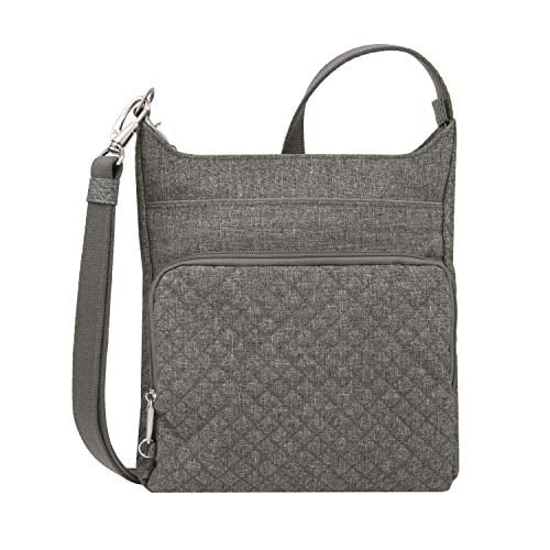 Travelon Anti-Theft Boho N/S Crossbody Bag Gray Heather - 43221-51T One_Size GREY HEATHER Image 2