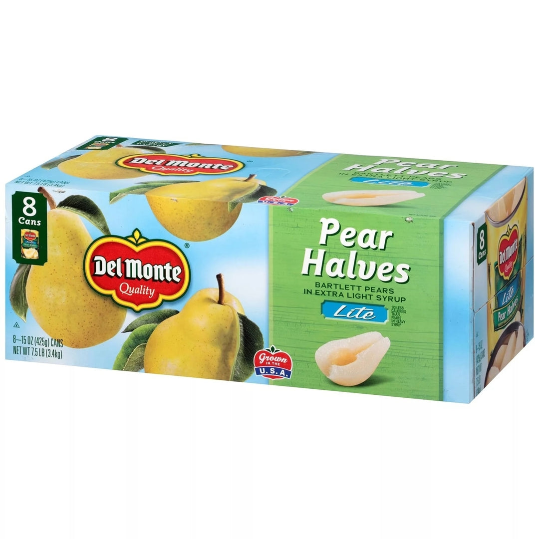 Del Monte Lite Pear Halves 15 Ounce (Pack of 8) Image 3