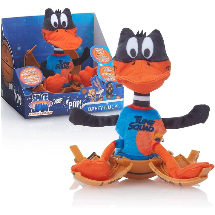 Space Jam A Legacy Daffy Duck Plush Drop n Pop Basketball Kids Interactive Toy WOW Stuff Image 1