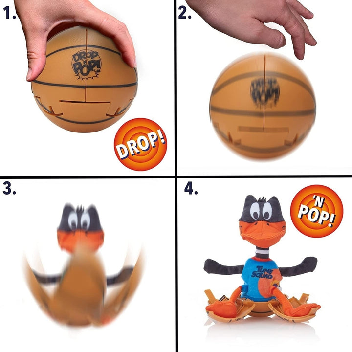 Space Jam A Legacy Daffy Duck Plush Drop n Pop Basketball Kids Interactive Toy WOW Stuff Image 3