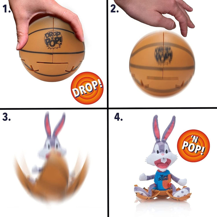 Space Jam A  Legacy Bugs Bunny Plush Drop n Pop Basketball Kids Interactive Toy WOW! Stuff Image 2