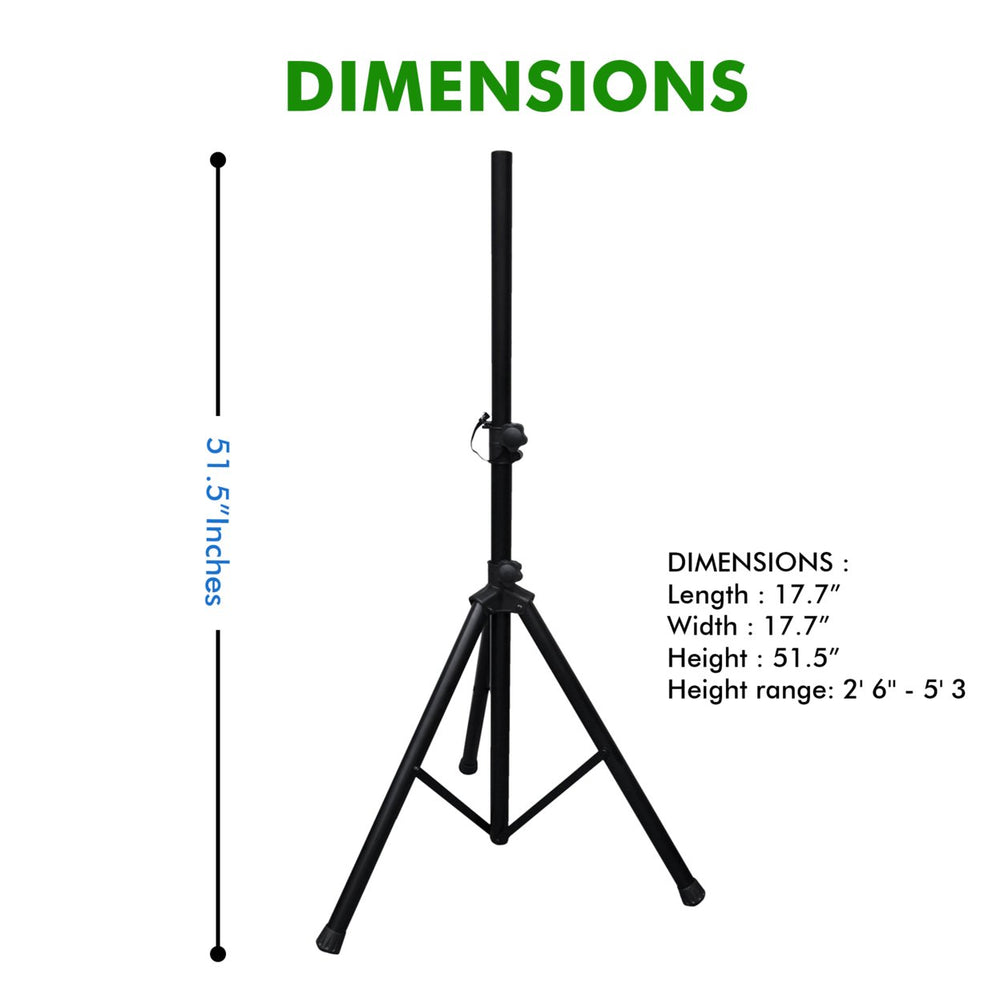 Technical Pro Professional Steel Tri-Pod Speaker StandLoudspeaker Mounting Stand - Perfect for HomeOn-Stage or In-Studio Image 2