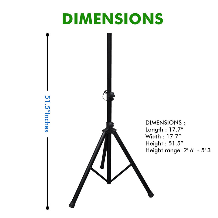 Technical Pro Professional Steel Tri-Pod Speaker Stand Loudspeaker Mounting Stand - Perfect for Home On-Stage or Image 2