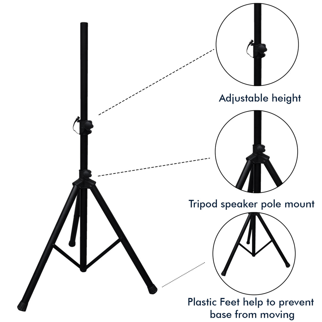 Technical Pro Professional Steel Tri-Pod Speaker Stand Loudspeaker Mounting Stand - Perfect for Home On-Stage or Image 4