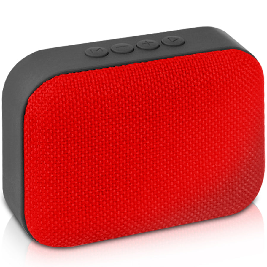 Technical Pro Portable Rechargeable Bluetooth Speaker with FM Radiofor Home and Travel (Red) Image 1