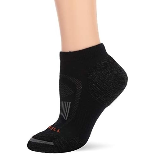 Merrell Mens Low Cut Cushioned Hiker Socks Black 1 Pack RENF Zoned Hiker Image 3