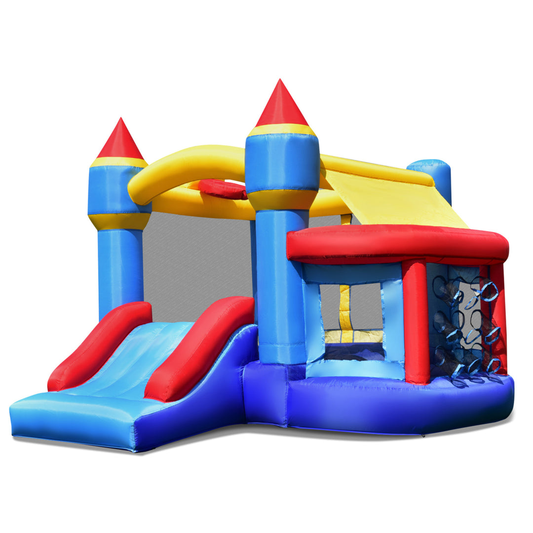 Inflatable Kids Bounce House Castle Bouncer Slide Without Blower Image 4