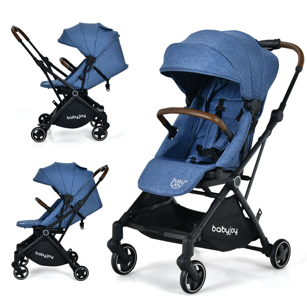 2-in-1 Convertible Baby Stroller Pushchair Aluminum w/ Adjustable Canopy Image 2